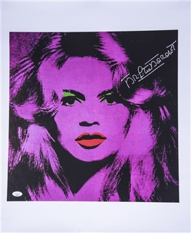 Brigitte Bardot Signed 20" x 24" Andy Warhol-Style Canvas Print (JSA)